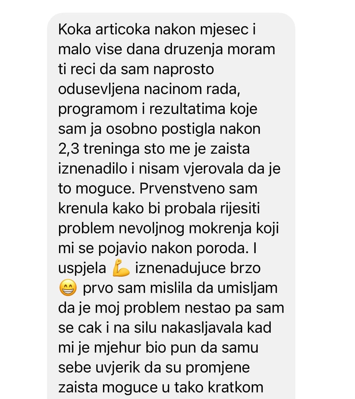 Poruka MamaFit mame 1