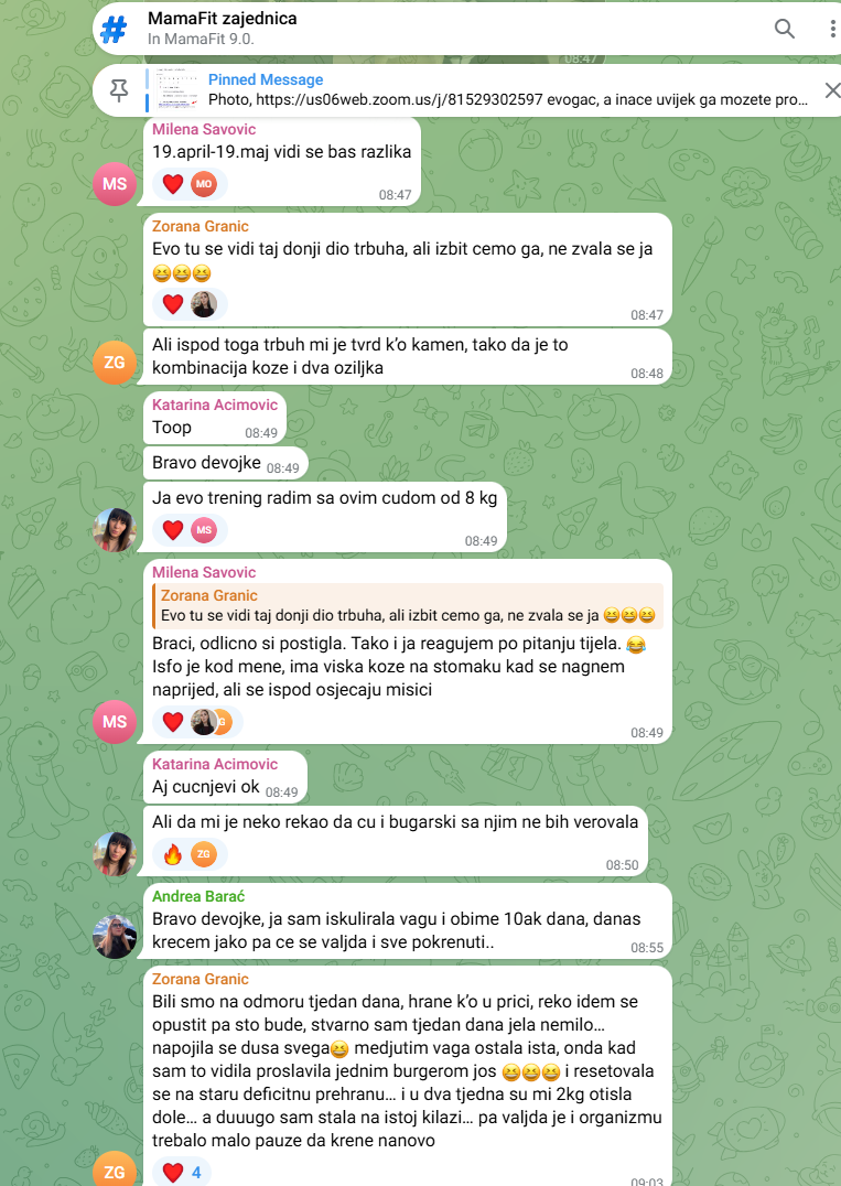 Telegram grupa podrške